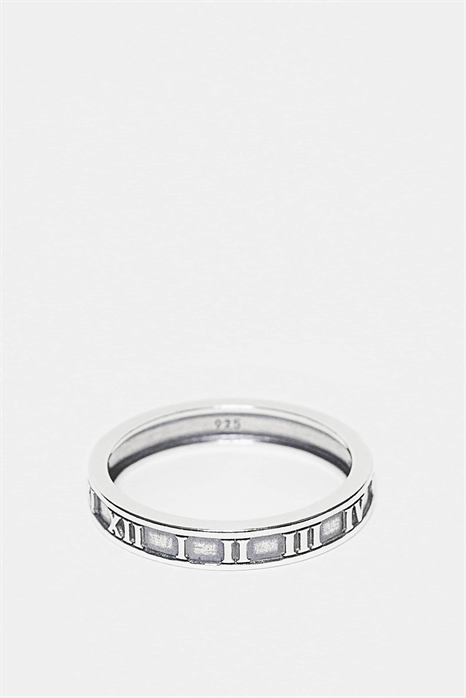 Кольцо из стерлингового серебра с римскими цифрами артикул 153402928