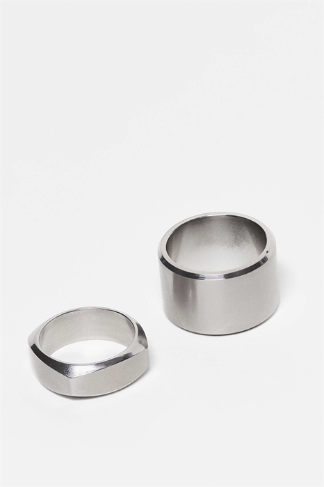 Набор из 2 водонепроницаемых колец из нержавеющей стали разных размеров артикул 148522985