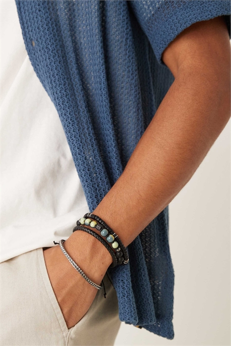 Набор из 4 браслетов с бусинами и цепочкой артикул 141220210