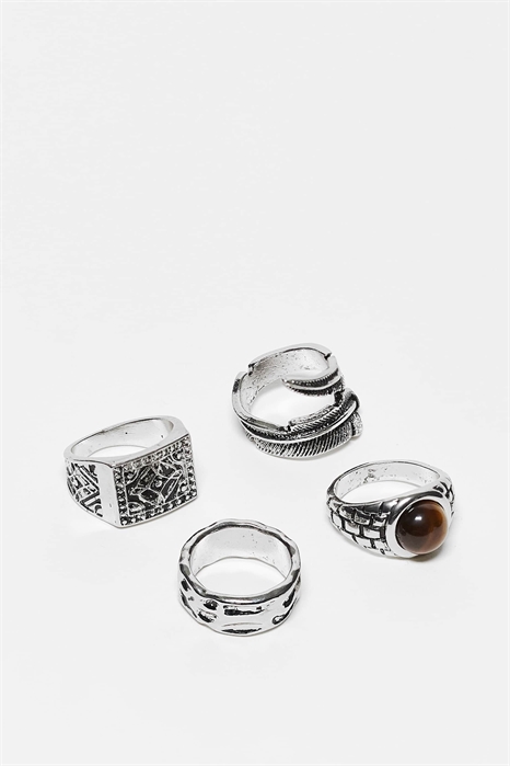 Набор из 4 обручей с перьями и буквой «S» артикул 140699651