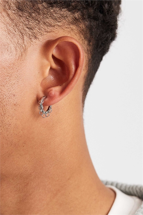 Серьги-кольца с декоративными элементами артикул 152630090