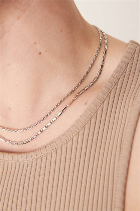 Набор из 2 ожерелий с разнообразными цепочками артикул 142681219