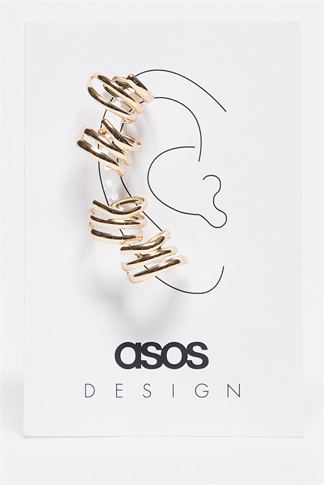 Набор из 4 многослойных серьёжек-каффов артикул 150594417