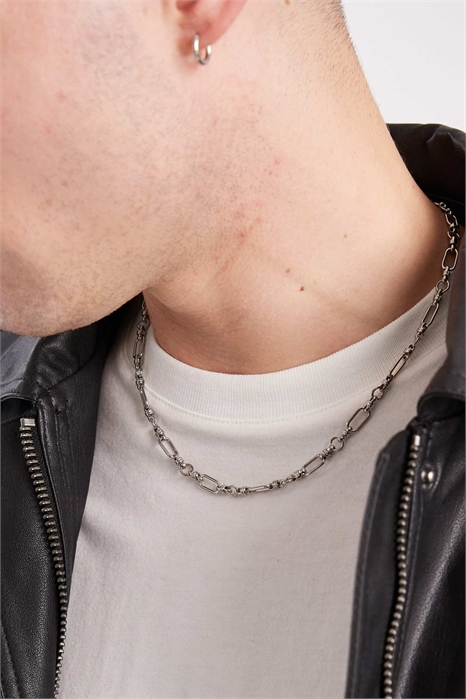 Водонепроницаемое колье из нержавеющей стали с звеньями различной формы артикул 152898660