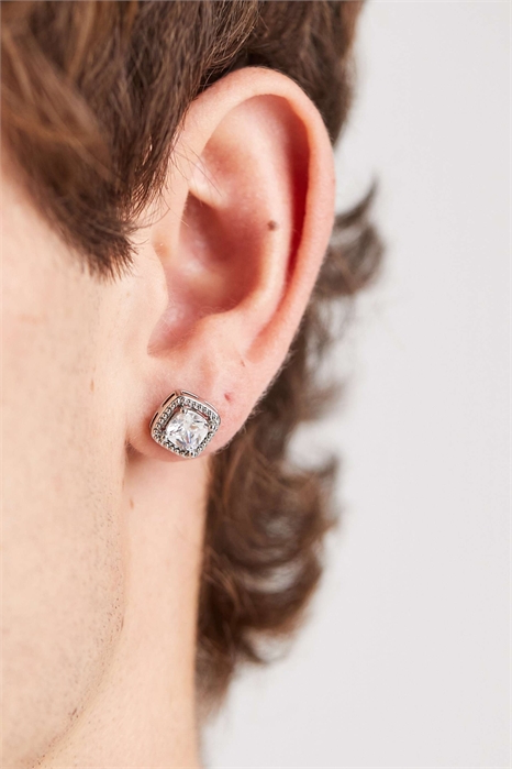 Серьги с квадратными кристаллами артикул 143751290