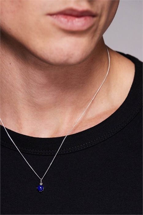 Кулон из стерлингового серебра с полудрагоценным камнем лазуритом артикул 151099201