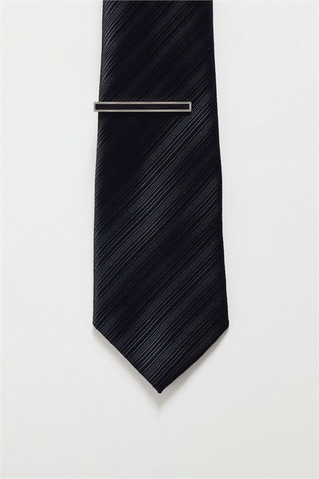 Галстук в полоску с зажимом артикул 151184371