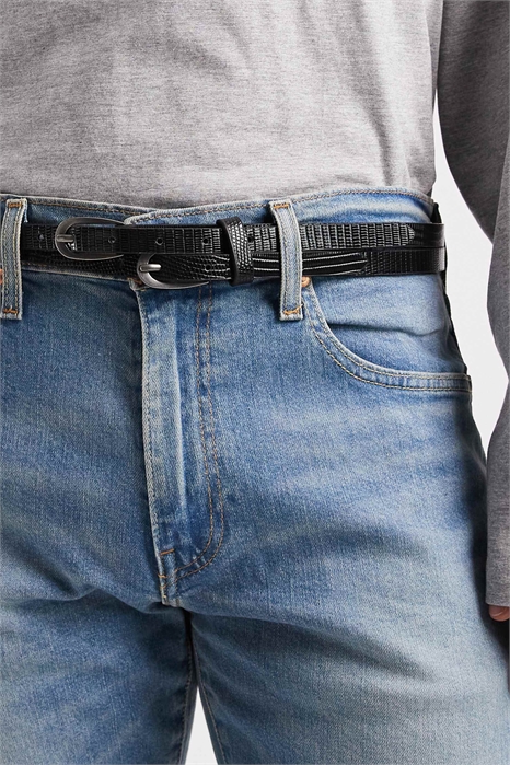 Тонкий ремень с двумя ремешками артикул 151024639