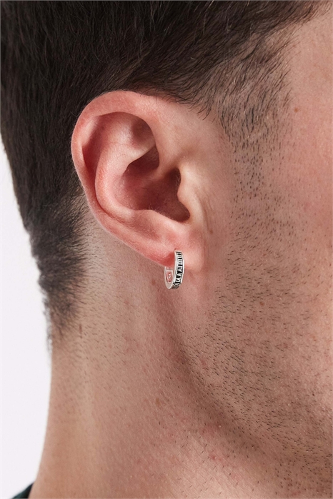 Серьги-кольца из стерлингового серебра с римскими цифрами артикул 152000234