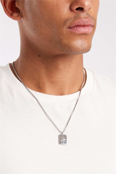 Кулон-дог-таг с гравировкой в виде звезды артикул 152381703