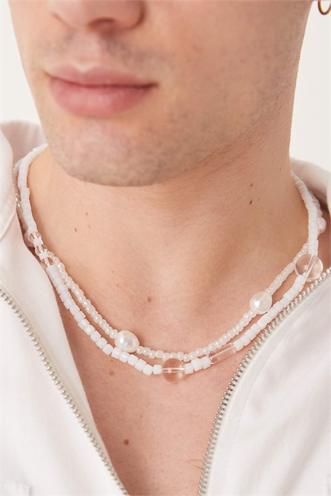 Набор из 2 ожерелий с искусственными жемчужинами и кораллами артикул 142682144