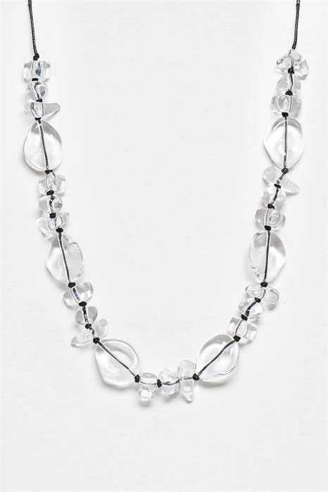 Универсальное прозрачное колье из бусин артикул 147287239