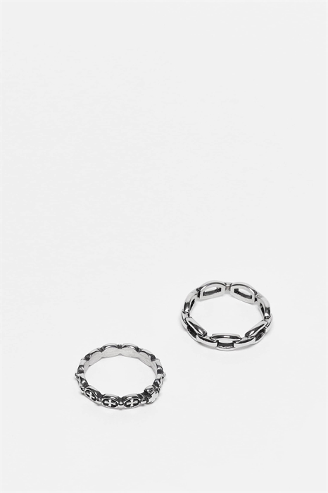 Водонепроницаемая цепочка из нержавеющей стали в комплекте из 2 штук с перекрестным кольцом артикул 144207944