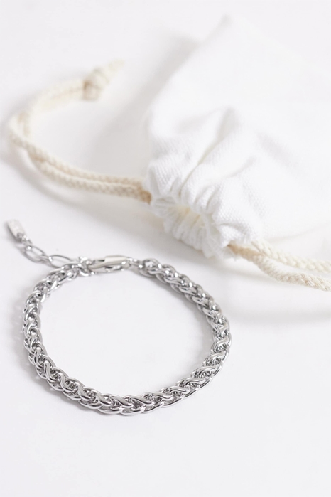 Браслет из нержавеющей стали с водонепроницаемыми звеньями, соединенными между собой артикул 155003971