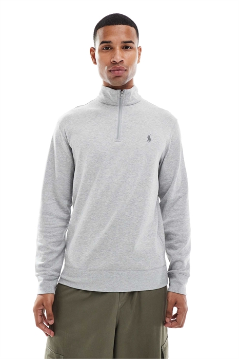 Свитшот с логотипом в виде значка, из двойного трикотажа, с полузастежкой-молнией артикул 148292255