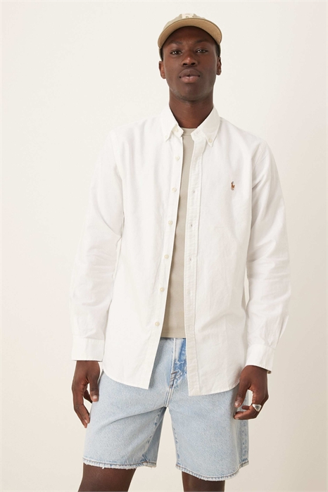 Рубашка-оксфорд индивидуального покроя артикул 147405535