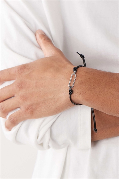 Кожаный браслет в технике макраме артикул 150199929