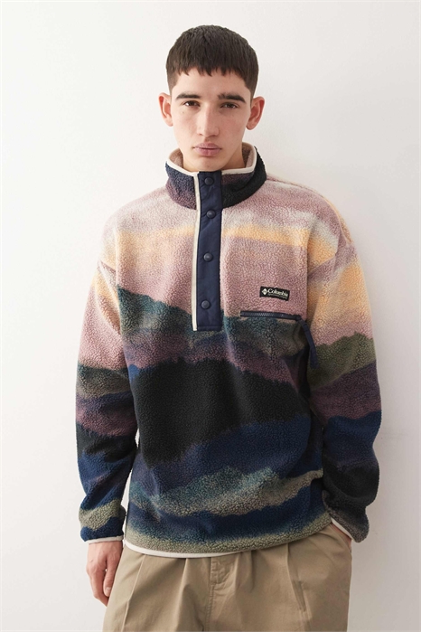 Флис Helvetia II с принтом «Доломиты» и полузастежкой-кнопкой артикул 146842124