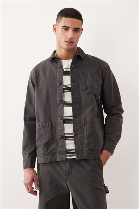 Рубашка-оверсайз из ткани «боуленд», окрашенная в массе артикул 153116587