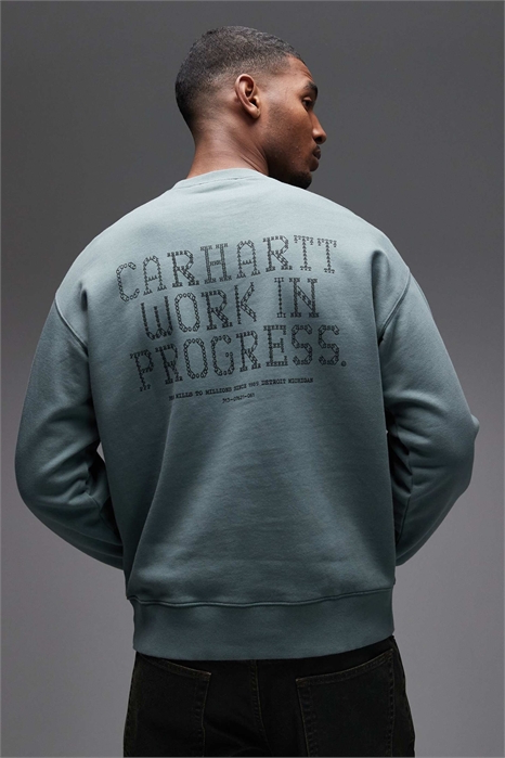 Свитшот с ажурной вязкой и свободным кроем артикул 153249860