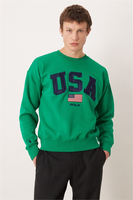 Унисекс-толстовка с логотипом на груди и круглым вырезом от сборной США артикул 152670599