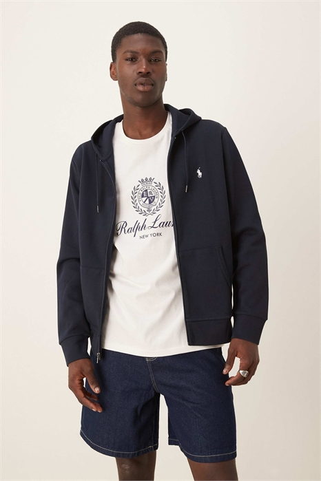 Толстовка с капюшоном, двойным трикотажем и застежкой-молнией артикул 147405544