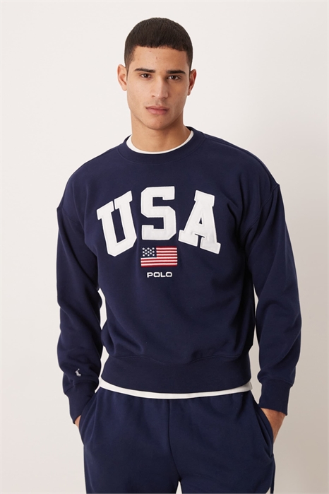 Унисекс-толстовка с логотипом на груди и круглым вырезом от сборной США артикул 152670600