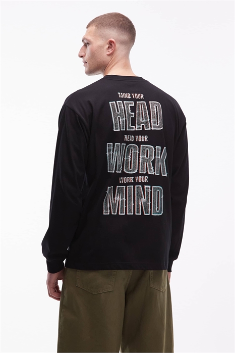 Футболка с длинным рукавом свободного кроя артикул 153249855