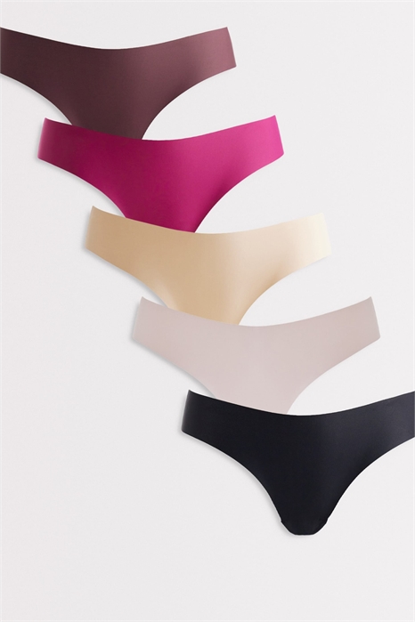 Набор из 5 пар трусиков-стрингов невидимого кроя артикул 154269831