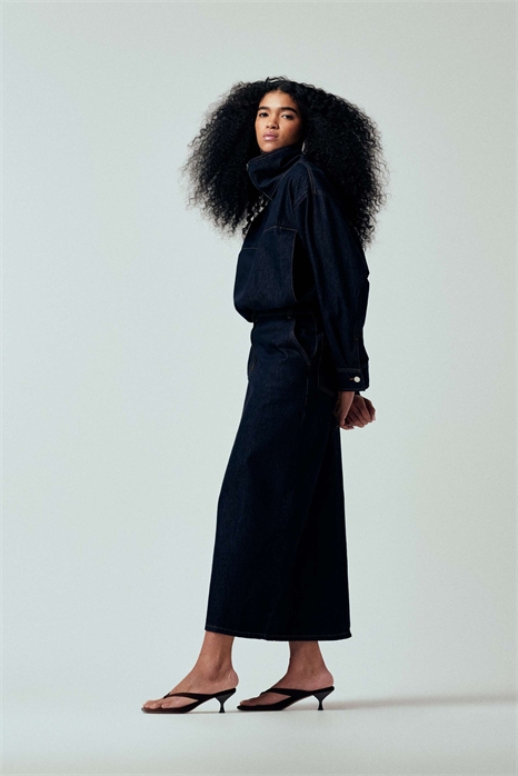 Комплект из джинсовой юбки-карандаша артикул 155311045