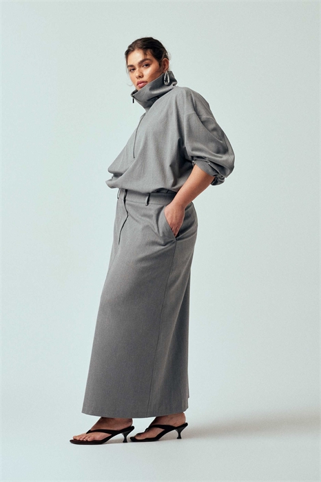 Макси-юбка-карандаш с закругленным силуэтом артикул 155251451