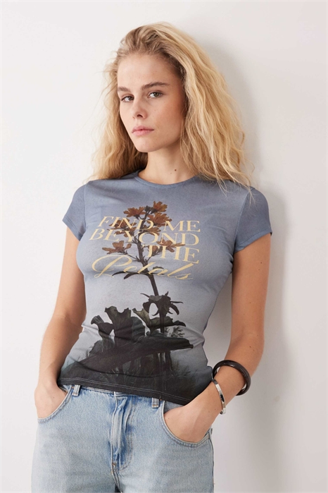 Детский топ с короткими рукавами артикул 156267260