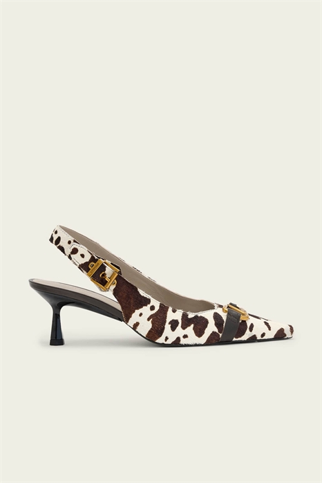Туфли на каблуке с открытой пяткой и принтом «корова» от Hera артикул 154766346