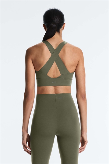 Бюстгальтер с перекрещивающимися бретелями и легкой поддержкой артикул 155983586