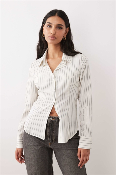 Рубашка с зауженной талией артикул 155694807