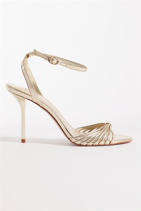 Высокий каблук металлического цвета артикул 155672841