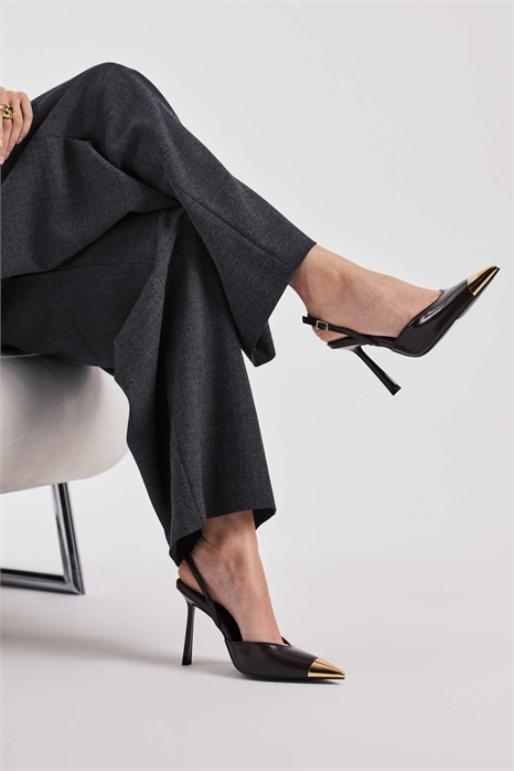 Туфли-слингбеки «Саванна» с металлическим элементом на носке артикул 155052809