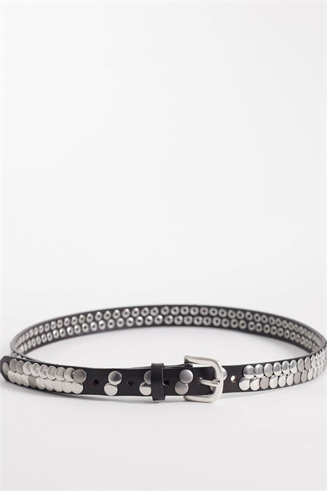 Украшенный заклепками узкий ремень артикул 155587063