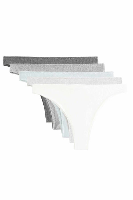 5 пар трусов из смесовой ткани с бразильской резинкой и гладкой поверхностью артикул 156087423