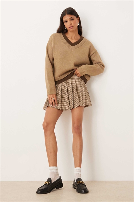 Мини-юбка в складку артикул 150932787