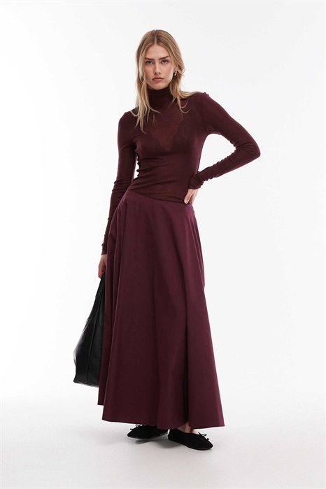 Макси-юбка-круг из поплина артикул 152738869