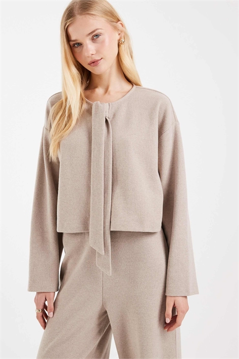 Кардиган с ворсовой отделкой и завязками co-ord артикул 155055604