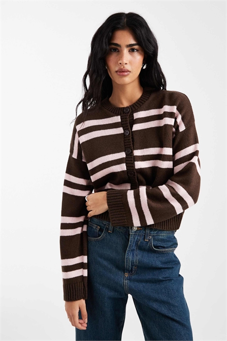 Кардиган в полоску артикул 154446554