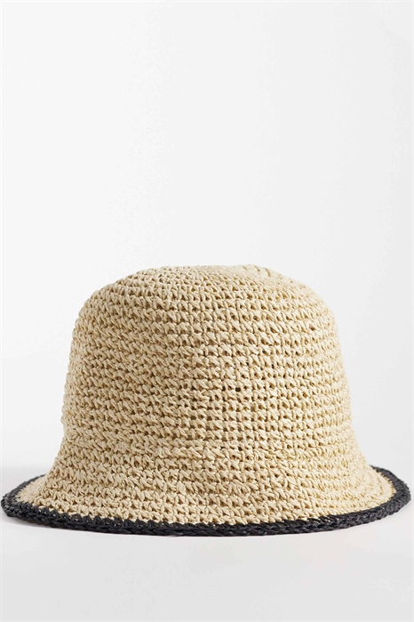Складная соломенная шляпа-ведёро, связанная крючком артикул 154027185