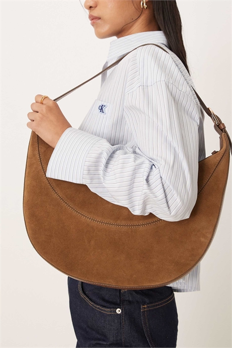 Сумка через плечо из замши артикул 152429958