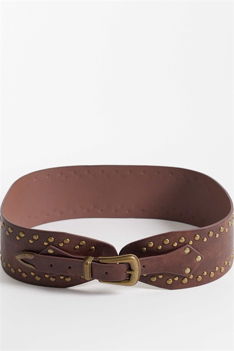 Широкий ремень с заклепками артикул 152702012