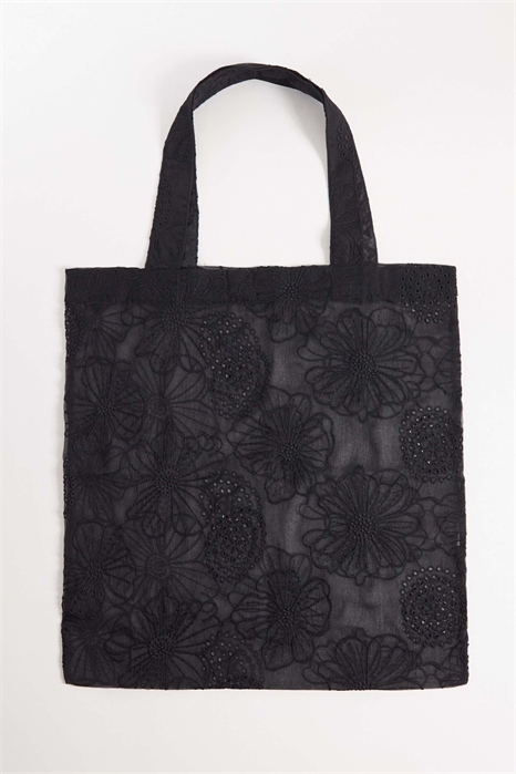 Прозрачная сумка-тоут с цветочной вышивкой артикул 154080446