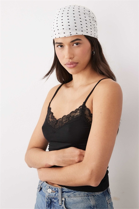 Эксклюзивная косынка в горошек артикул 155168048