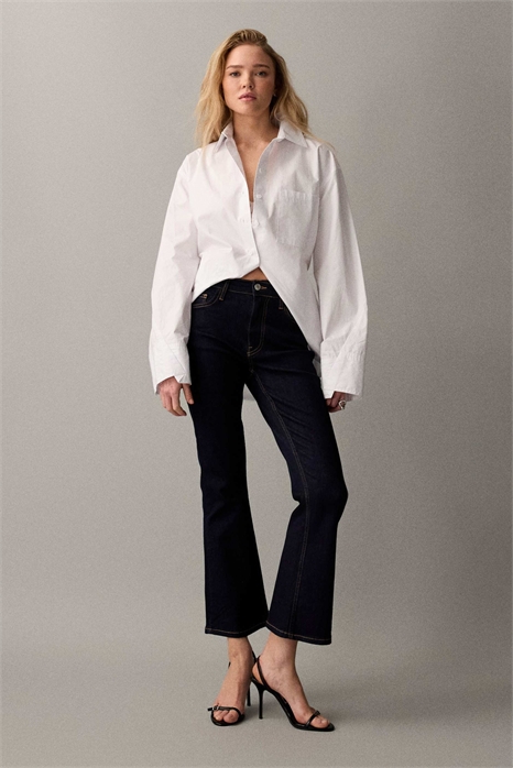 Джинсы с расклешенными штанинами артикул 154119259