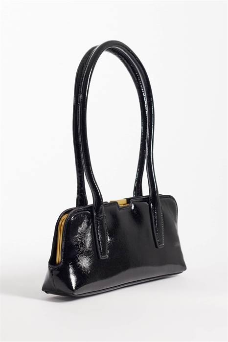 Сумка с удлиненной ручкой и глянцевой поверхностью артикул 152196588
